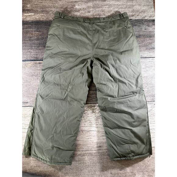 VTG Cabelas Hunting Pants Goose Down Fill Puffer Cargo Brown Mens Sz 3XL 80s 70s - Picture 6 of 8